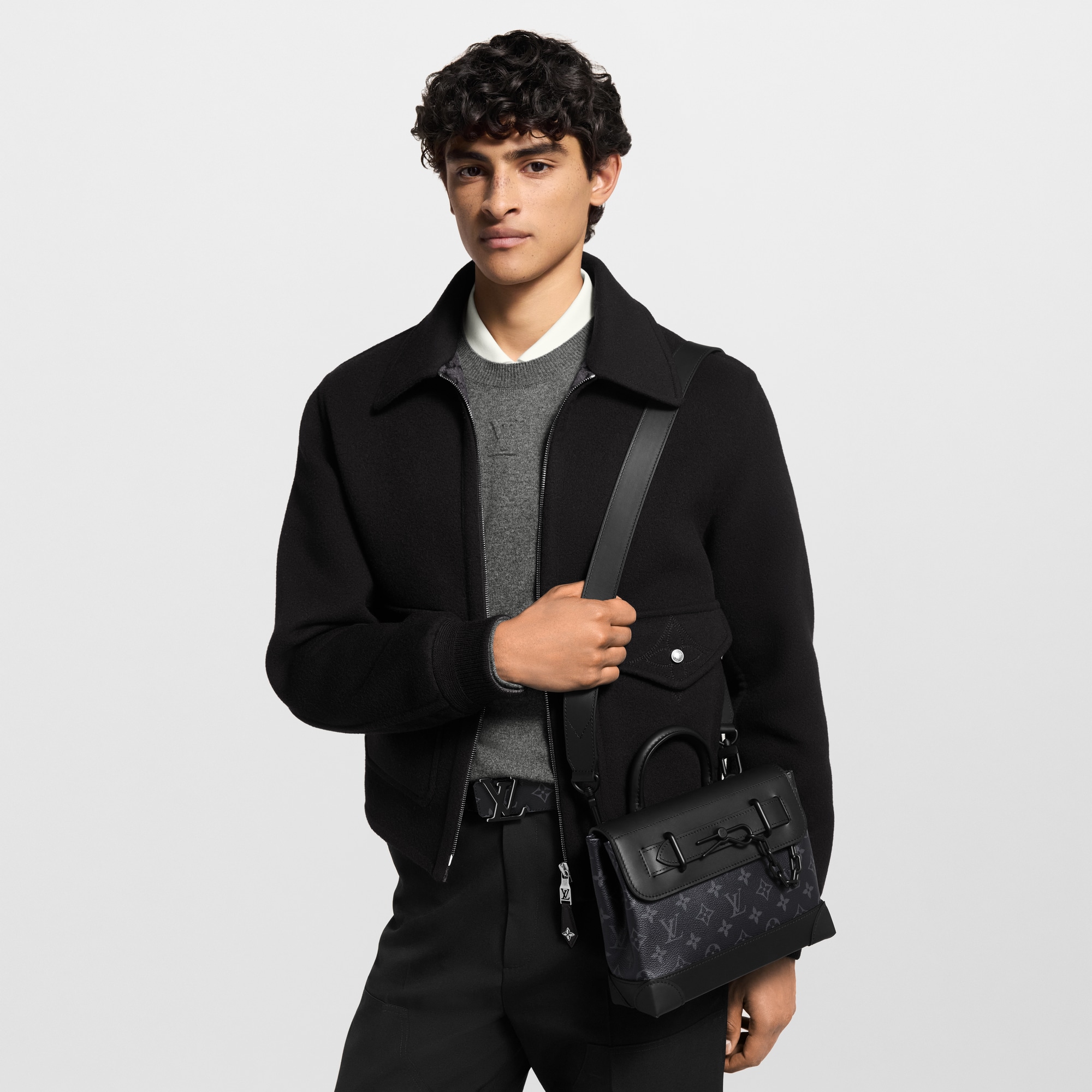 Steamer PM Monogram Eclipse - Men - Bags | LOUIS VUITTON ®